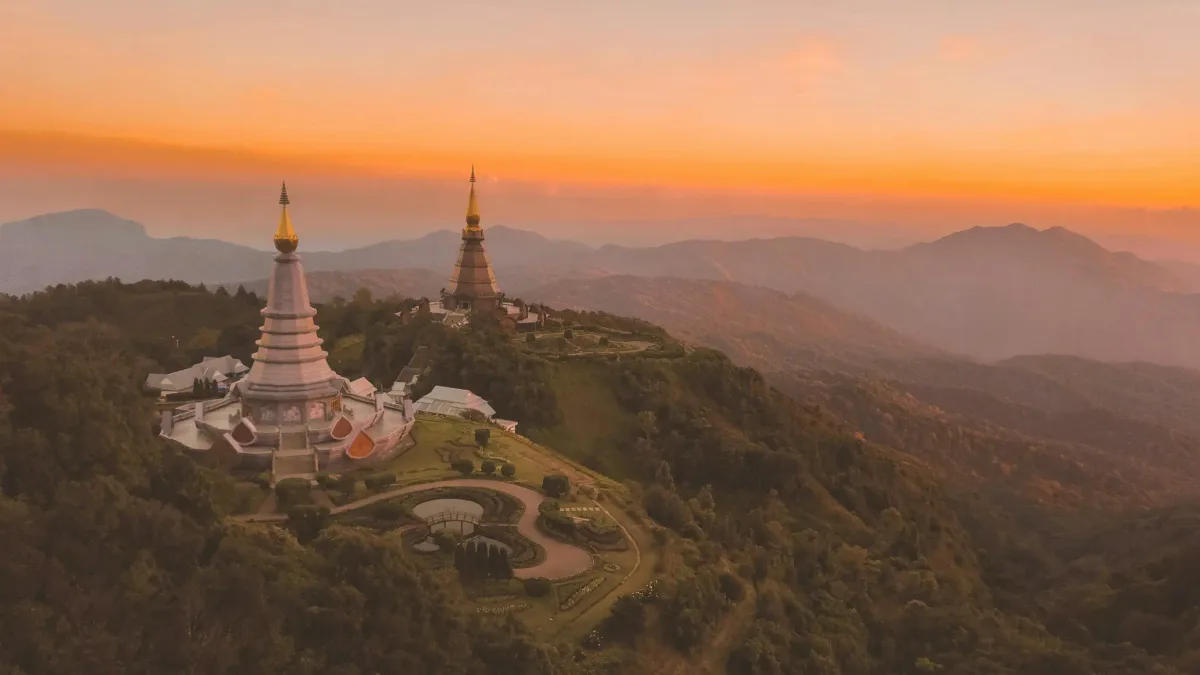 Doi Inthanon National Park forest and mountain scenery near Chiang Mai