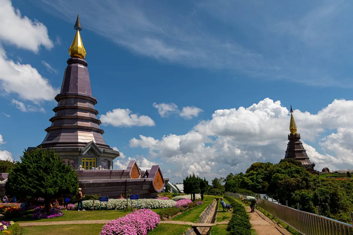 Beautiful view of one of the buildings of Doi Inthanon